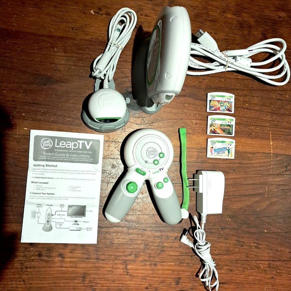 LeapTV-Educational Active Video Game For Kids 3-8 Years Old-Complete-3 Games